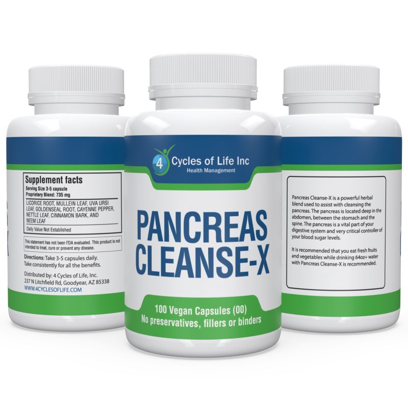 Pancreas CleanseX 4 Cycles of Life Inc