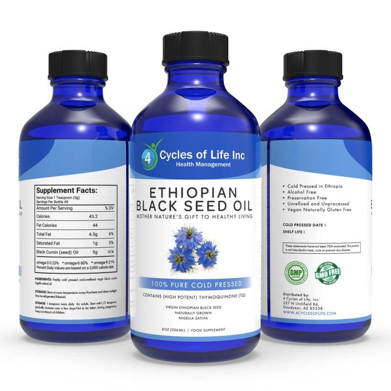 Black Seed Oil – 100% Pure Cold-Pressed Immune & Heart Support