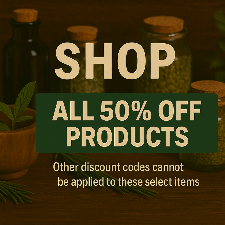 50% off product banner
