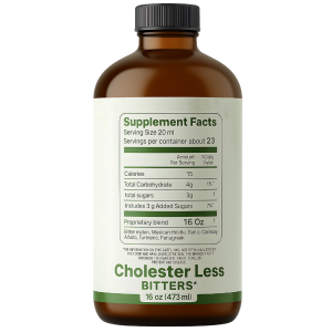 Cholester Less Bitters Supplement Facts – dosage, ingredients, and nutrition panel