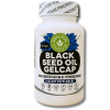 Black Seed Oil Gel Caps bottle with 90 gelcaps and flower design on label.