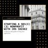 Starting a 501(c)(3) Nonprofit with IRS 1023EZ course cover – black and gold design with courthouse building and bold headline text