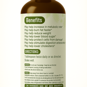 Slim Body Bitters benefits and directions label, metabolism and digestion support