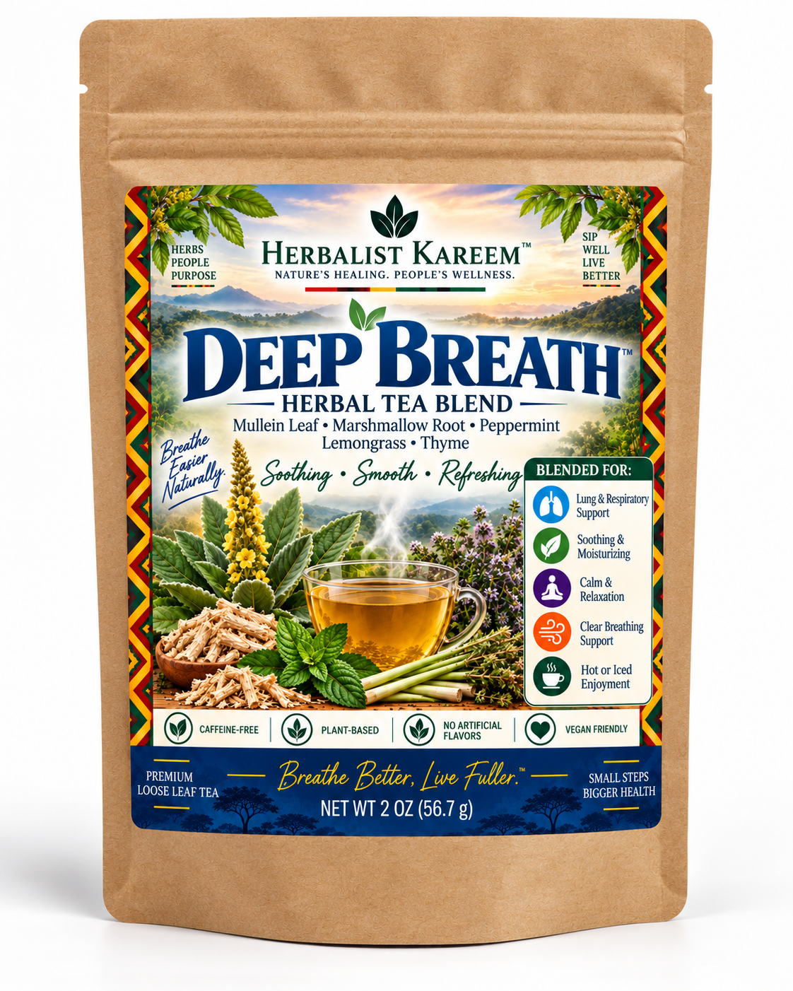 Deep Breath Herbal Tea Blend 3 Deep Breath Back mock up