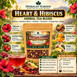 Heart & Hibiscus Herbal Tea Blend ingredients benefits and brewing guide