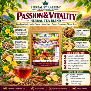 Passion & Vitality Herbal Tea Blend ingredients benefits and brewing guide