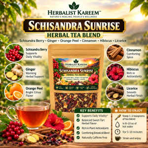 Schisandra Sunrise Herbal Tea Blend ingredients benefits and brewing guide